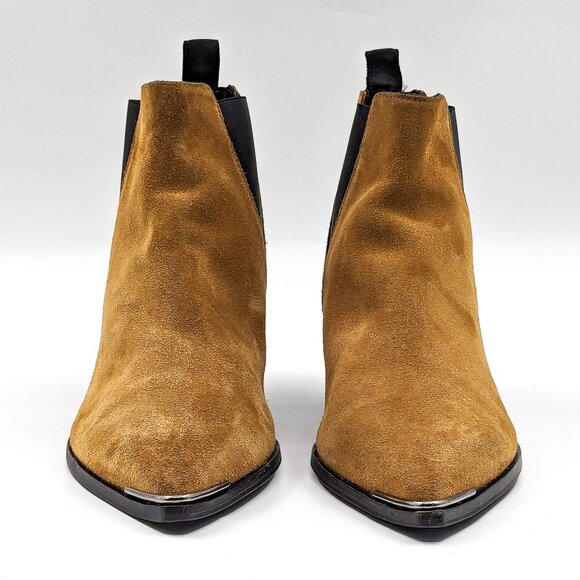 Acne Studios Women Jensen Suede Western Chelsea Point Toe Boots 7.5US EUR38 - Picture 2 of 12